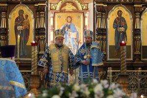Предстоятель Белорусской православной церкви совершил литургию в Покровском кафедральном соборе города Гродно и пообщался с духовенством Гродненской епархии
