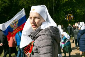 В Свято-Елисаветинском монастыре не изменили традиции и 9 мая провели под символами российской агрессии