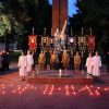 В Новогрудке совместили панихиду в храме с патриотическим митингом