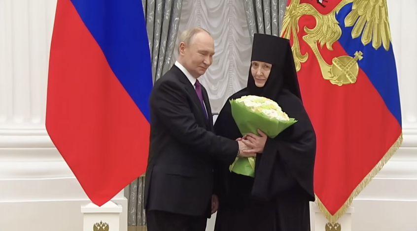 Речь игуменьи Гавриилы (Глуховой) после вручения ей Путиным медали